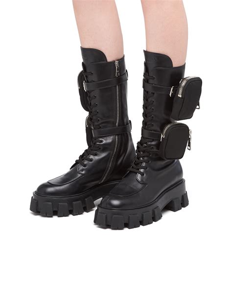 prada boots shoes|Prada genuine leather boots.